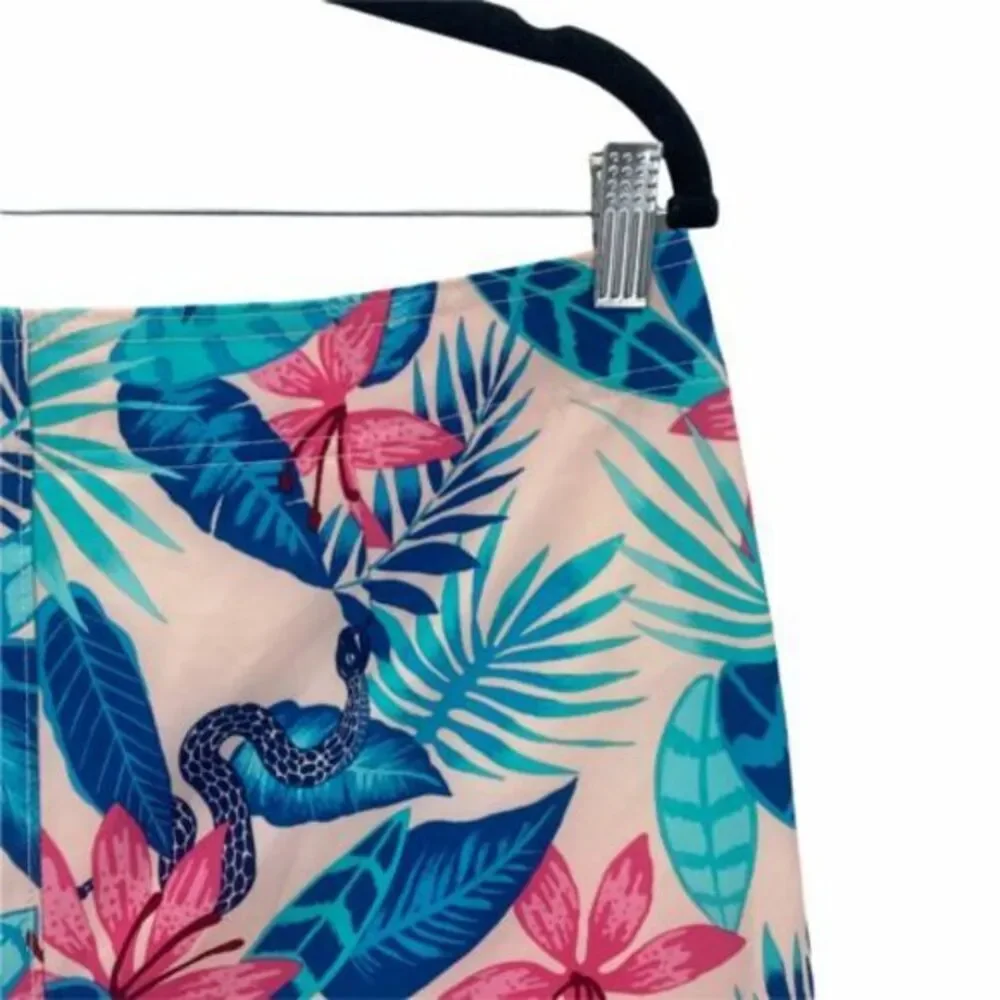 Hollister Swim Trunks Mens 30 Pink Floral Snake Board Shorts Epic‎ Flex Pockets